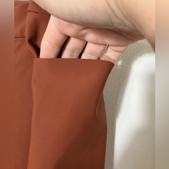 Athleta The‎ Stellar Skinny Trouser Sz 22 Burnt Orange Casual Pull On Pocket - Picture 2 of 7